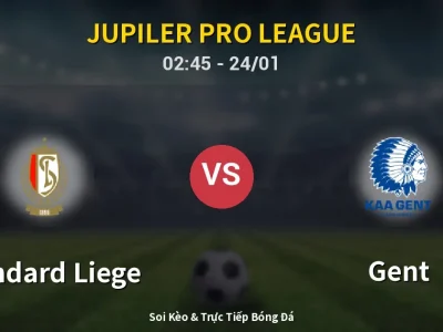 Kết Quả: Standard Liege 0-4 Gent – Highlight & Bàn Thắng | Jupiler Pro League