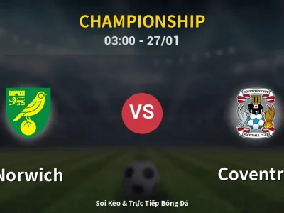 Kết Quả: Norwich 2-1 Coventry – Highlight & Bàn Thắng | Championship