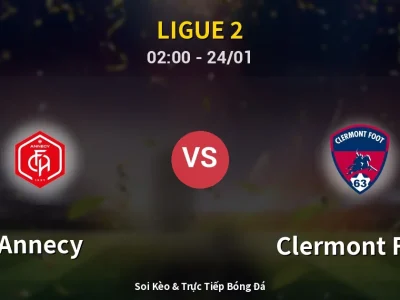 Kết Quả: Annecy 2-1 Clermont Foot – Highlight & Bàn Thắng | Ligue 2