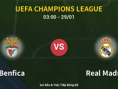 Kết Quả: Benfica 4-2 Real Madrid – Highlight & Bàn Thắng | UEFA Champions League