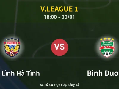 Kết Quả: Hồng Lĩnh Hà Tĩnh 0-0 Binh Duong – Highlight & Bàn Thắng | V.League 1