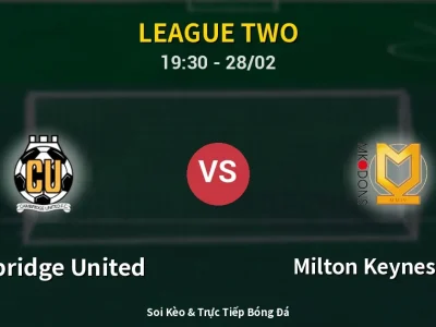 Soi Kèo Cambridge United vs Milton Keynes Dons – 19:30 28/02 | Nhận Định, Dự Đoán Tỷ Số