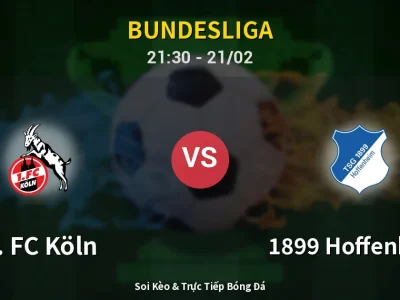 🔴 Trực Tiếp: 1. FC Köln 1-1 1899 Hoffenheim – Link Xem Bundesliga (Full HD)
