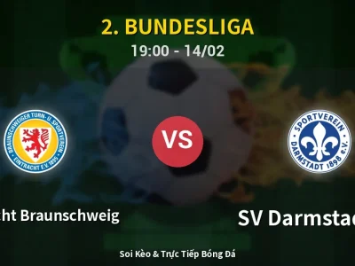 🔴 Trực Tiếp: Eintracht Braunschweig 2-0 SV Darmstadt 98 – Link Xem 2. Bundesliga (Full HD)