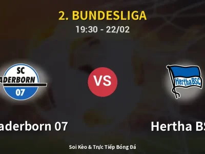 Soi Kèo SC Paderborn 07 vs Hertha BSC – 19:30 22/02 | Nhận Định, Dự Đoán Tỷ Số
