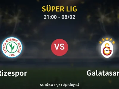 🔴 Trực Tiếp: Rizespor 0-1 Galatasaray – Link Xem Süper Lig (Full HD)