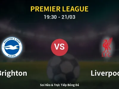 Soi Kèo Brighton vs Liverpool – 19:30 21/03 | Nhận Định, Dự Đoán Tỷ Số