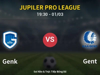 Kết Quả: Genk 3-0 Gent – Highlight & Bàn Thắng | Jupiler Pro League