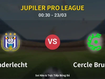 Kết Quả: Anderlecht 2-3 Cercle Brugge – Highlight & Bàn Thắng | Jupiler Pro League