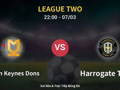 Soi Kèo Milton Keynes Dons vs Harrogate Town – 22:00 07/03 | Nhận Định, Dự Đoán Tỷ Số