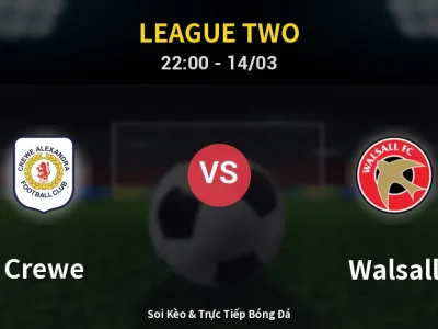 Soi Kèo Crewe vs Walsall – 22:00 14/03 | Nhận Định, Dự Đoán Tỷ Số