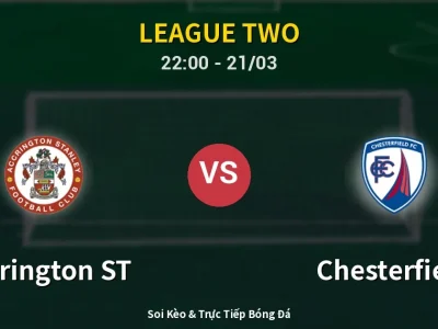 Soi Kèo Accrington ST vs Chesterfield – 22:00 21/03 | Nhận Định, Dự Đoán Tỷ Số