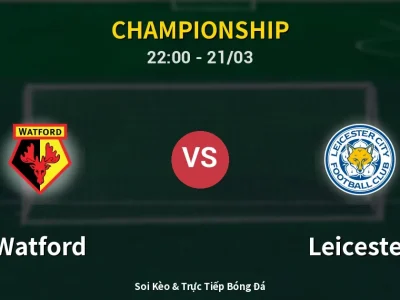 Soi Kèo Watford vs Leicester – 22:00 21/03 | Nhận Định, Dự Đoán Tỷ Số