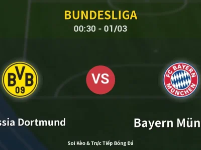Kết Quả: Borussia Dortmund 2-3 Bayern München – Highlight & Bàn Thắng | Bundesliga