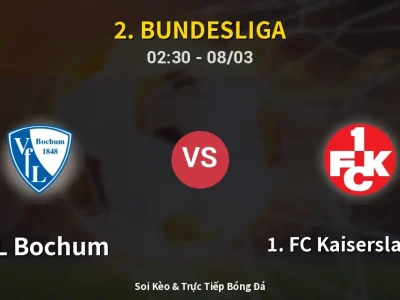 Kết Quả: VfL Bochum 3-2 1. FC Kaiserslautern – Highlight & Bàn Thắng | 2. Bundesliga
