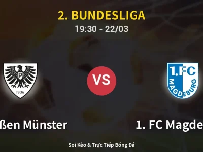 Soi Kèo Preußen Münster vs 1. FC Magdeburg – 19:30 22/03 | Nhận Định, Dự Đoán Tỷ Số