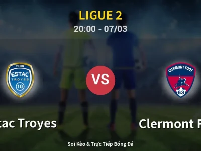 🔴 Trực Tiếp: Estac Troyes 2-1 Clermont Foot – Link Xem Ligue 2 (Full HD)