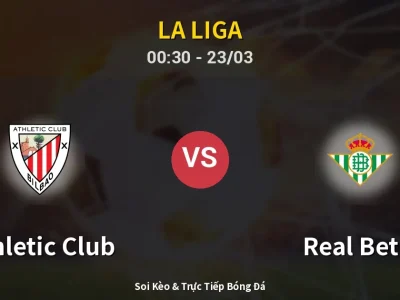 Kết Quả: Athletic Club 2-1 Real Betis – Highlight & Bàn Thắng | La Liga