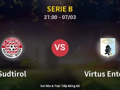 🔴 Trực Tiếp: Sudtirol 0-0 Virtus Entella – Link Xem Serie B (Full HD)
