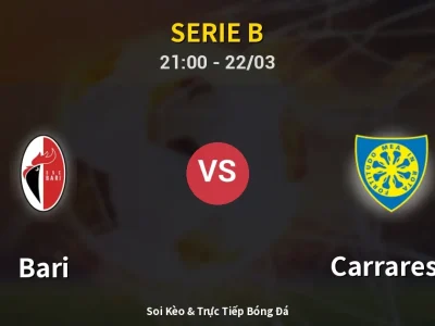🔴 Trực Tiếp: Bari 0-0 Carrarese – Link Xem Serie B (Full HD)