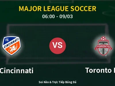 Kết Quả: FC Cincinnati 0-1 Toronto FC – Highlight & Bàn Thắng | Major League Soccer