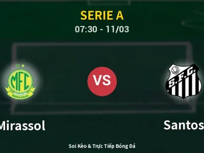 Kết Quả: Mirassol 2-2 Santos – Highlight & Bàn Thắng | Serie A