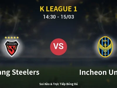 Kết Quả: Pohang Steelers 1-1 Incheon United – Highlight & Bàn Thắng | K League 1