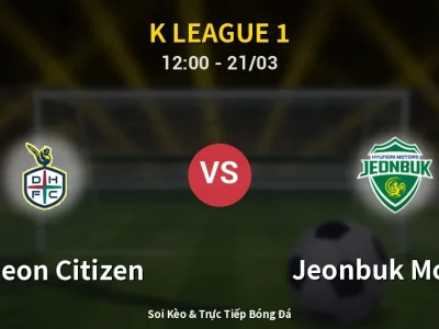 Kết Quả: Daejeon Citizen 0-1 Jeonbuk Motors – Highlight & Bàn Thắng | K League 1