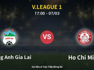 Kết Quả: Hoang Anh Gia Lai 0-1 Ho Chi Minh – Highlight & Bàn Thắng | V.League 1