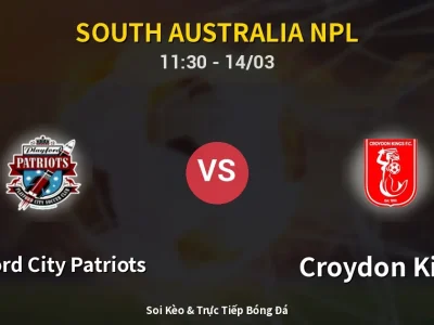 Soi Kèo Playford City Patriots vs Croydon Kings – 11:30 14/03 | Nhận Định, Dự Đoán Tỷ Số