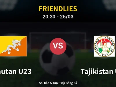 Soi Kèo Bhutan U23 vs Tajikistan U23 – 20:30 25/03 | Nhận Định, Dự Đoán Tỷ Số