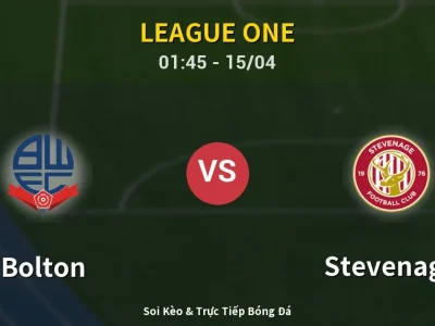 Kết Quả: Bolton 5-1 Stevenage – Highlight & Bàn Thắng | League One