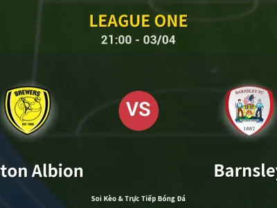🔴 Trực Tiếp: Burton Albion 1-0 Barnsley – Link Xem League One (Full HD)