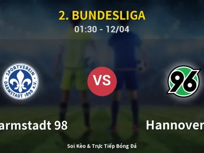 Kết Quả: SV Darmstadt 98 0-2 Hannover 96 – Highlight & Bàn Thắng | 2. Bundesliga