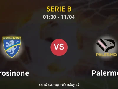 🔴 Trực Tiếp: Frosinone 0-0 Palermo – Link Xem Serie B (Full HD)