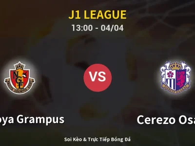 Kết Quả: Nagoya Grampus 3-0 Cerezo Osaka – Highlight & Bàn Thắng | J1 League