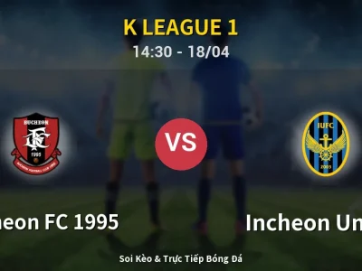 Soi Kèo Bucheon FC 1995 vs Incheon United – 14:30 18/04 | Nhận Định, Dự Đoán Tỷ Số
