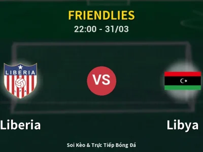 Soi Kèo Liberia vs Libya – 22:00 31/03 | Nhận Định, Dự Đoán Tỷ Số