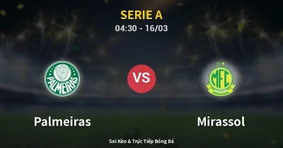 Palmeiras vs Mirassol 16/03