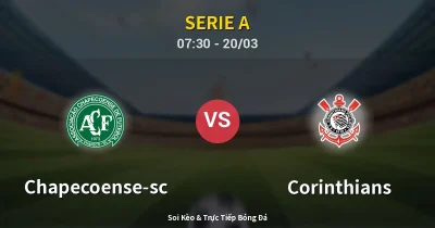 Chapecoense-sc vs Corinthians 20/03