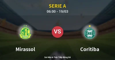 Mirassol vs Coritiba 19/03